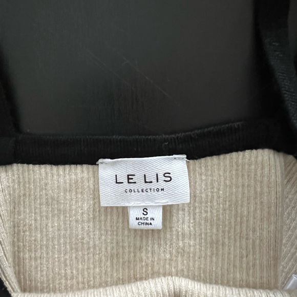 Black and Cream Cropped Tank - Picture 2 of 2